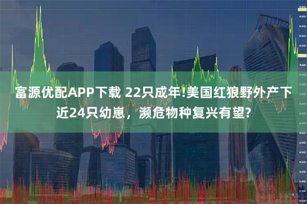 富源优配APP下载 22只成年!美国红狼野外产下近24只幼崽,濒危物种复兴有望?